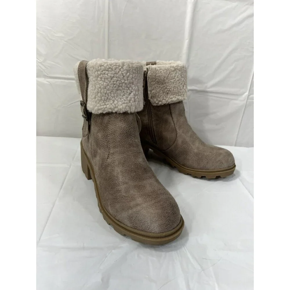 Jellypop Chimney Shearling Sherpa Boots Booties Size 4 Girls New